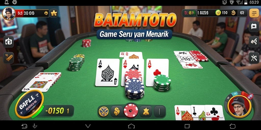Screenshot gameplay Gaple yang penuh keseruan di BATAMTOTO.