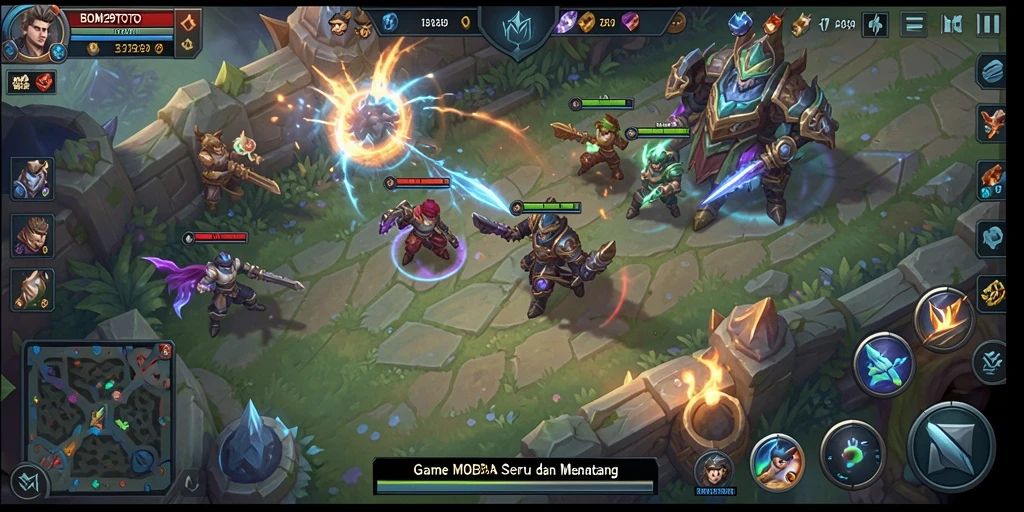 Tampilan gameplay seru dari BOM29TOTO dengan aksi heroik yang mendebarkan.