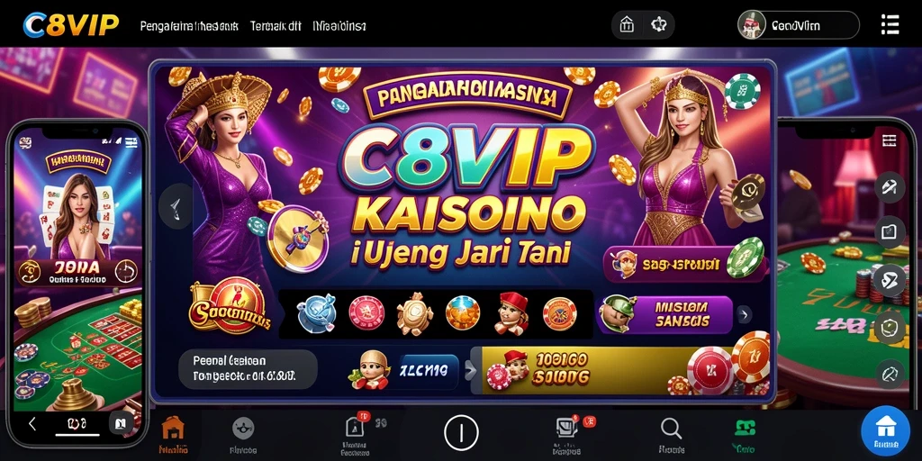 Screenshot C8VIP menampilkan antarmuka permainan kasino yang menarik dan interaktif.