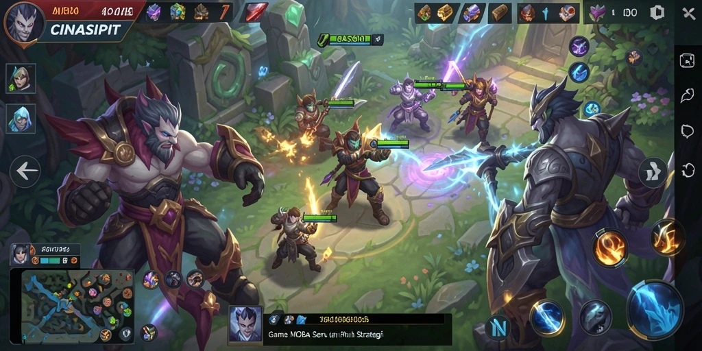 Screenshot dari gameplay seru CINASIPIT saat pertempuran antar tim.