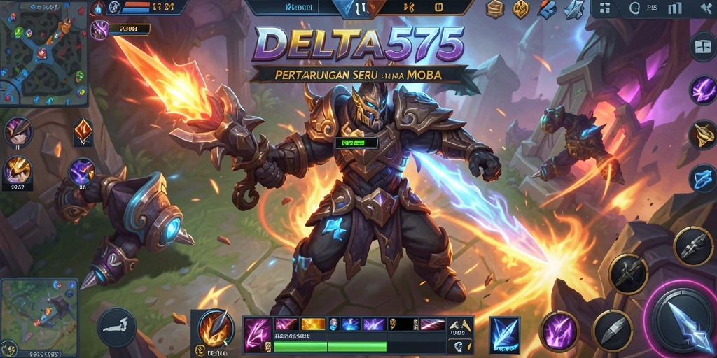 Tampilan gameplay yang mendebarkan dalam DELTA575.