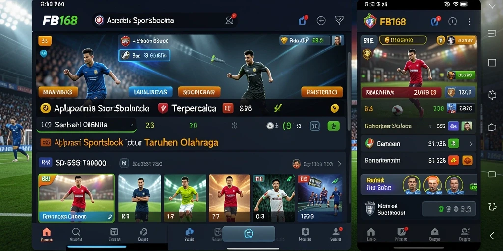 Tampilan gameplay dari aplikasi Sportsbook FB168 saat taruhan sedang berlangsung.