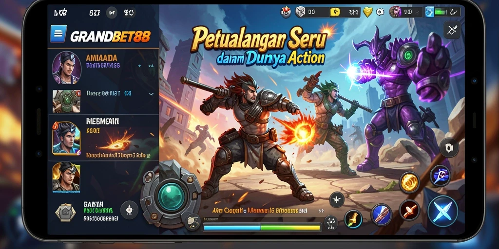 Gameplay mendebarkan di dalam <strong>GRANDBET88</strong> dengan aksi yang intens.