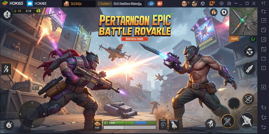 Gameplay seru dalam HOKI65 dengan aksi Battle Royale yang mendebarkan.