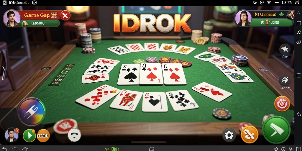 Screenshot gameplay seru dari game Gaple IDROK.