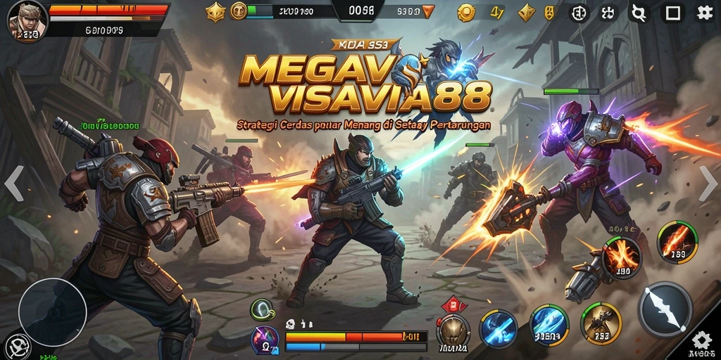 Screenshot utama MEGAVISA88 menunjukkan aksi pertarungan strategi yang mendebarkan.