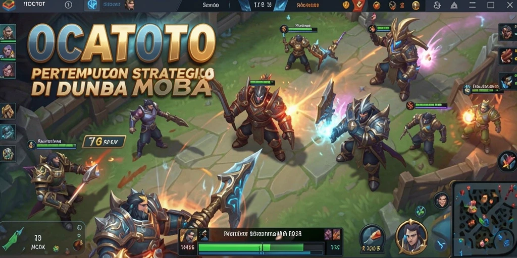 Tangkapan layar gameplay seru OCATOTO dengan karakter bertarung.