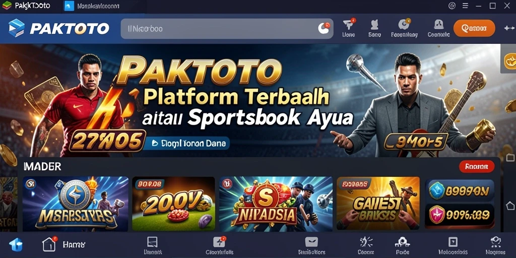 Tampilan PAKTOTO dengan berbagai pilihan taruhan olahraga.