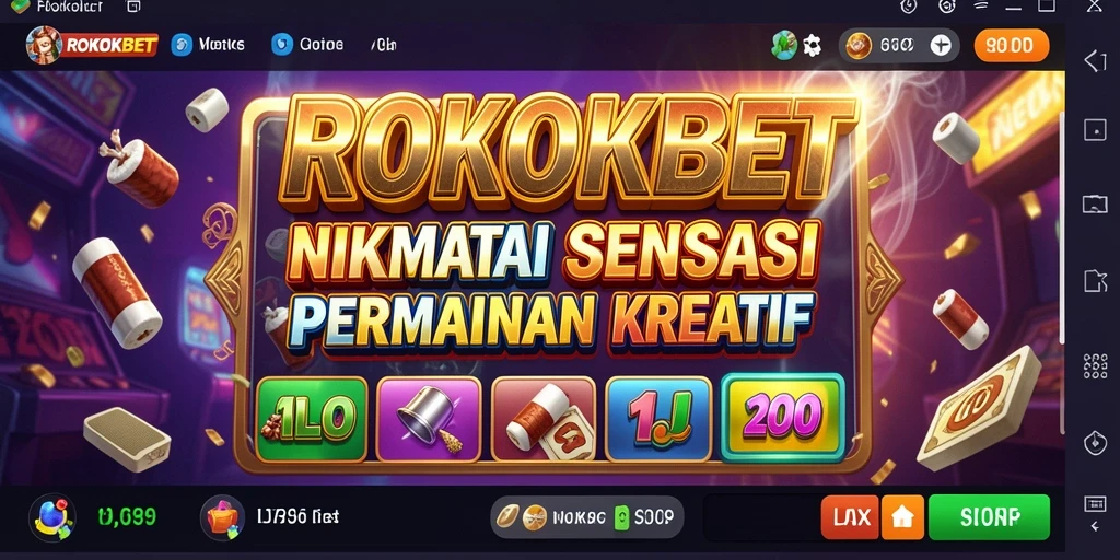 Tampilan gameplay ROKOKBET yang menarik dan penuh warna.