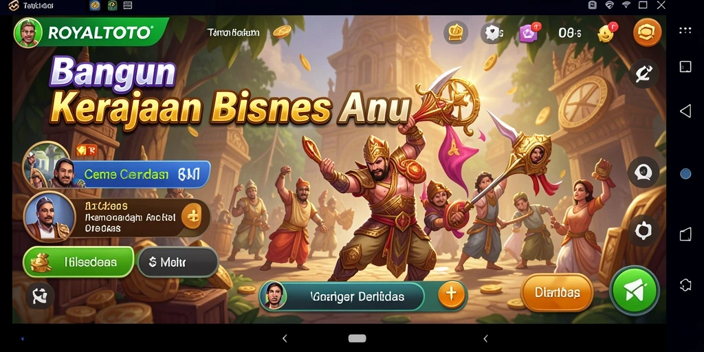 Screenshot gameplay ROYALTOTO dengan elemen Tycoon yang menarik.