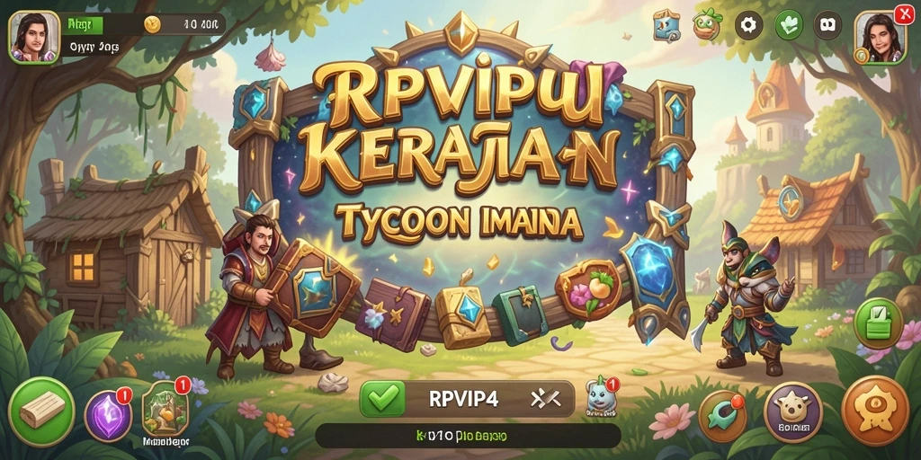Tampilan gameplay RPVIP4 yang penuh strategi Tycoon.