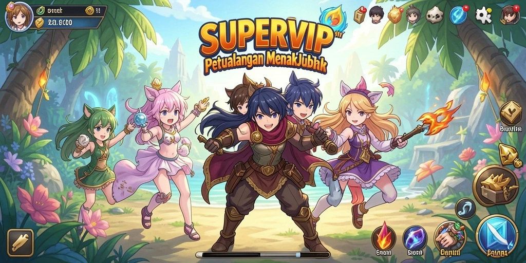 Screenshot menampilkan karakter Anime dalam petualangan seru.